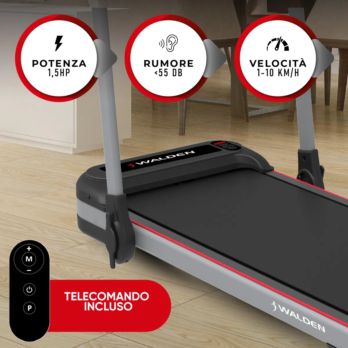 Tapis roulant waking pad 2in1 elettrico per la casa 1-10km/h Walden