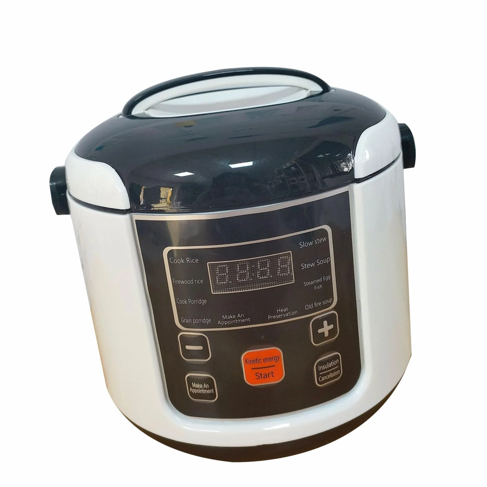 Mini Cuociriso Portatile 2L con Vassoio Vapore, Mantenimento Calore, Cottura Veloce per Auto Camion Casa Viaggi, per 2-4 Persone