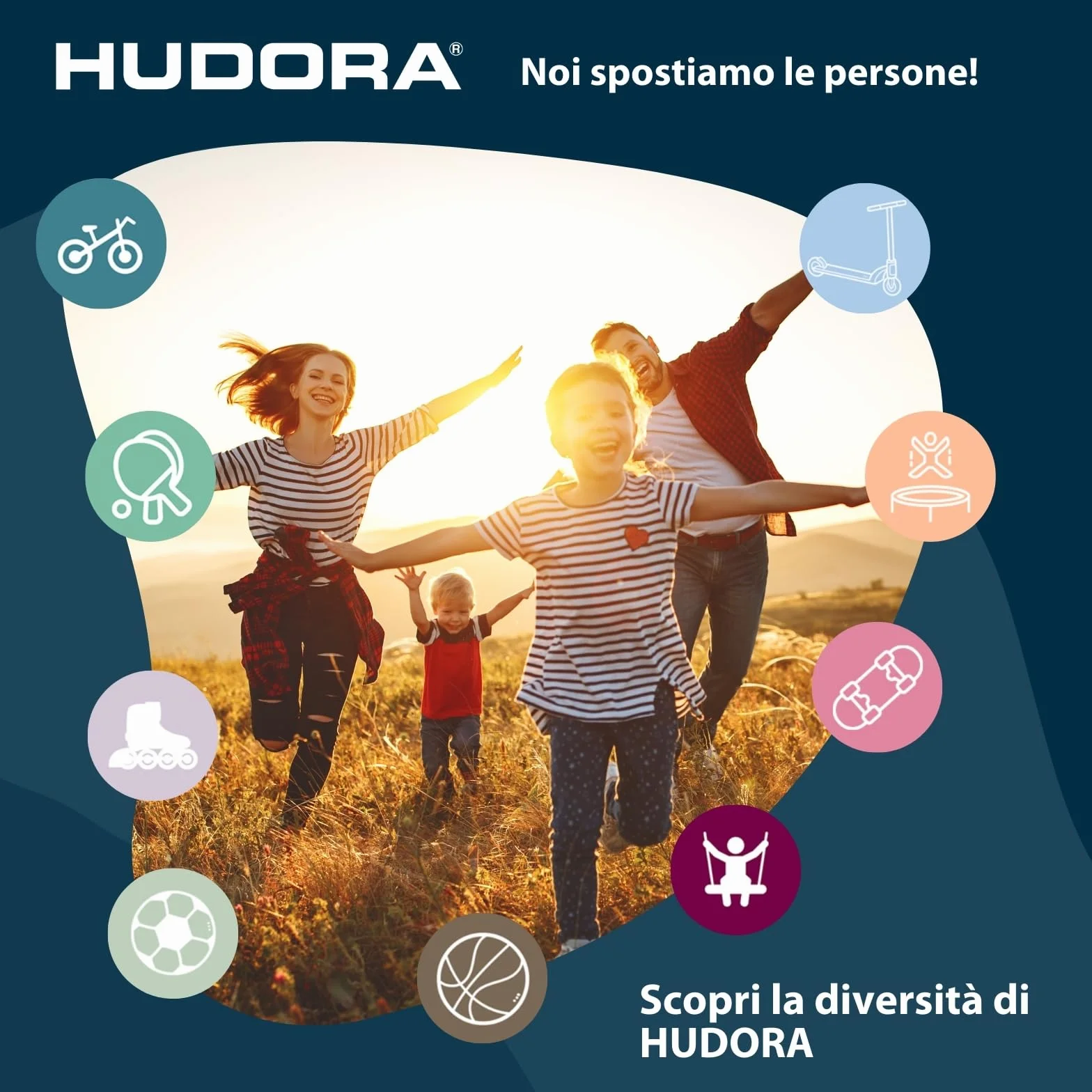 HUDORA Scaletta Universale - scaletta per Trampolino Antiscivolo con scalini Larghi - scaletta di Sicurezza Regolabile per Il Trampolino - Scala di Alta qualità e Resistente ai Raggi UV