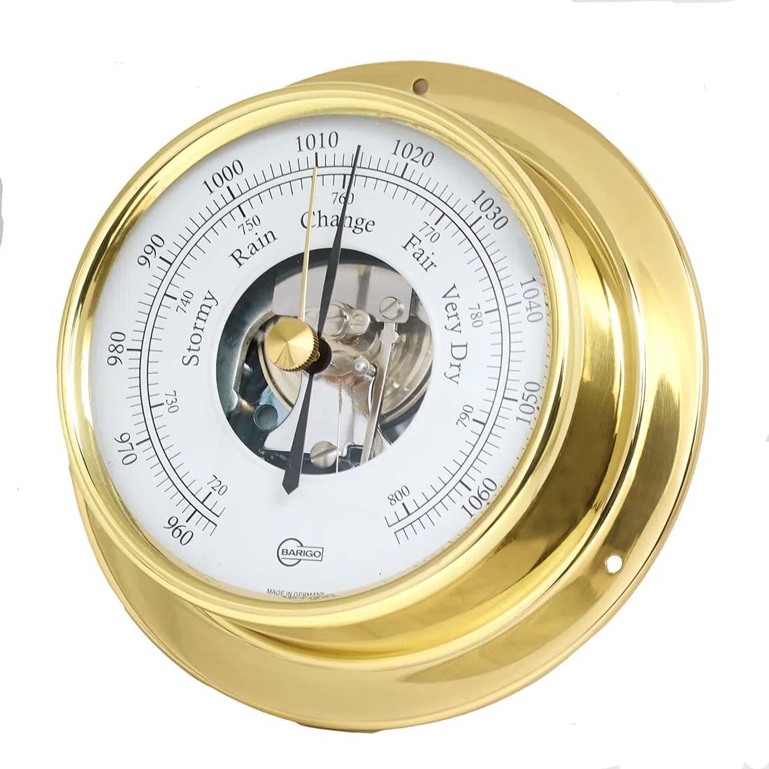 Barigo Marine Barometer Tempo Brass