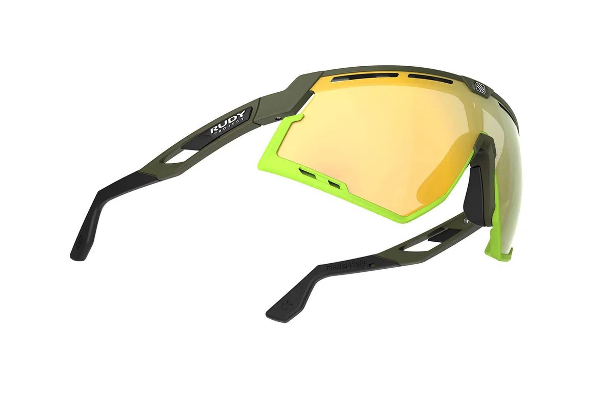 Rudy Project Defender Multilaser Yellow Olive Matte Occhiali, Taglia Unica Unisex Adulti, Giallo, Taglia unica