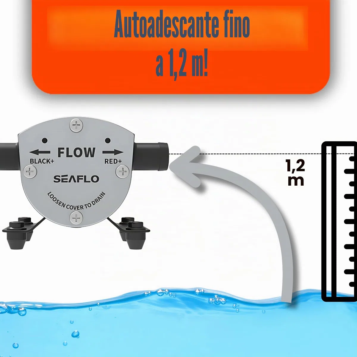SEAFLO Pompa di sentina/zavorra marina 12V reversibile 8 GPM autoadescante girante