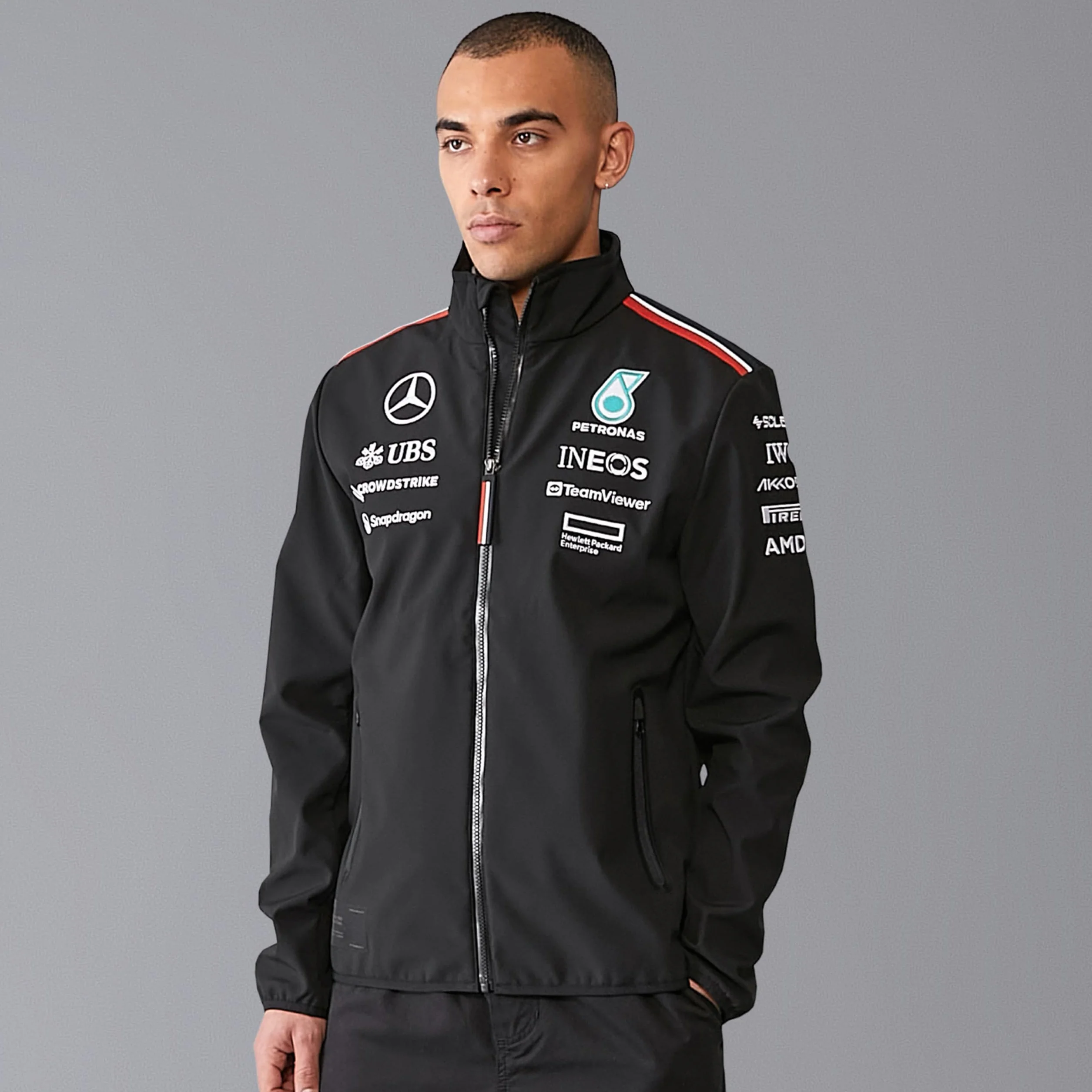 Mercedes AMG Petronas F1 Uomo 2024 Team Giacca softshell - Nero - Taglia: XL
