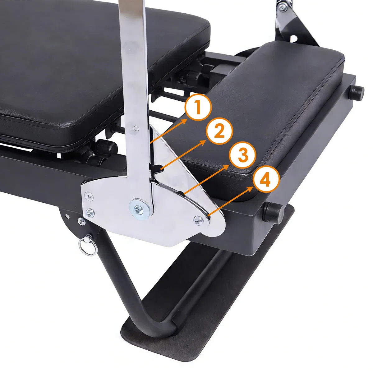 Pilates Reformer - Macchina pieghevole con 5 molle – 190 x 57 cm – Attrezzatura per allenamento a casa, portata fino a 125 kg – Yoga Home Trainer per allenamento in posizione sdraiata