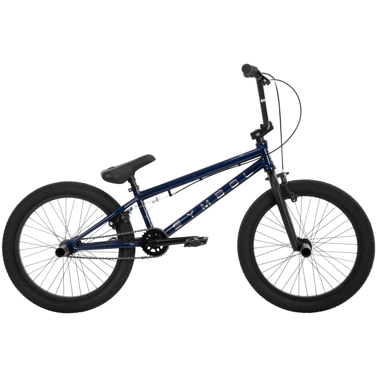 Symbol Freestyle BMX, telaio in acciaio, freno anteriore rimovibile, cerchi in lega, picchetti inclusi rosso, blu, argento