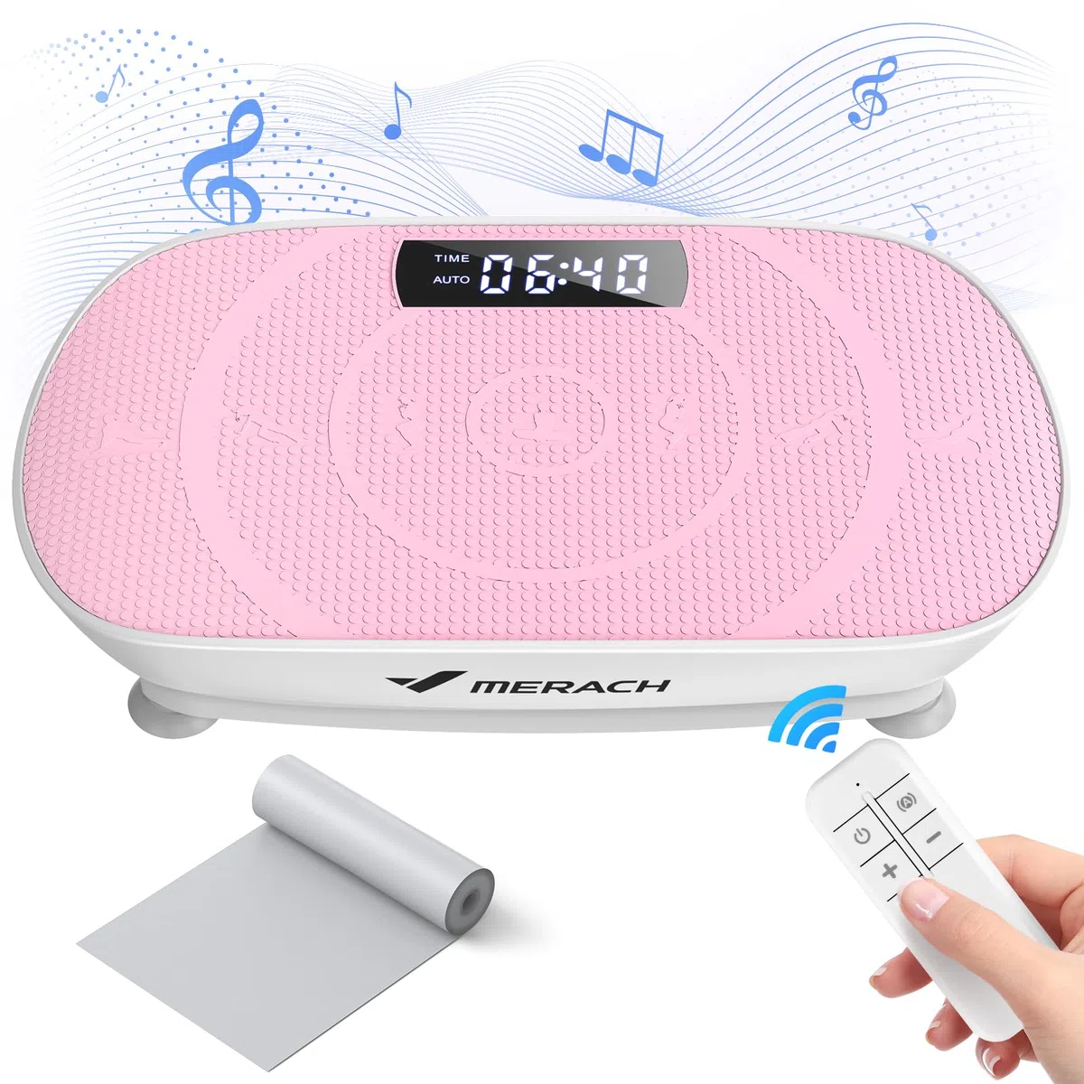 MERACH Pedana Vibrante, Potente Pedana Vibrante Dimagrante per la Costruzione e la Modellazione Muscolare, Controllo Automatico della Velocità, Altoparlante Bluetooth Integrato