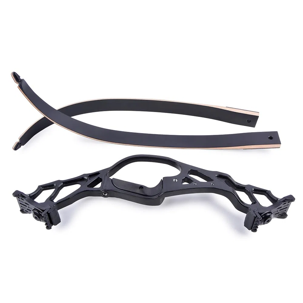 Wolfman Set di Arco Ricurvo da 62 Pollici, Arco Smontabile 30-60 lbs, Manico in Lega Leggera per Adulti e Cacciatori, Ideale per Tiro Competitivo e Caccia
