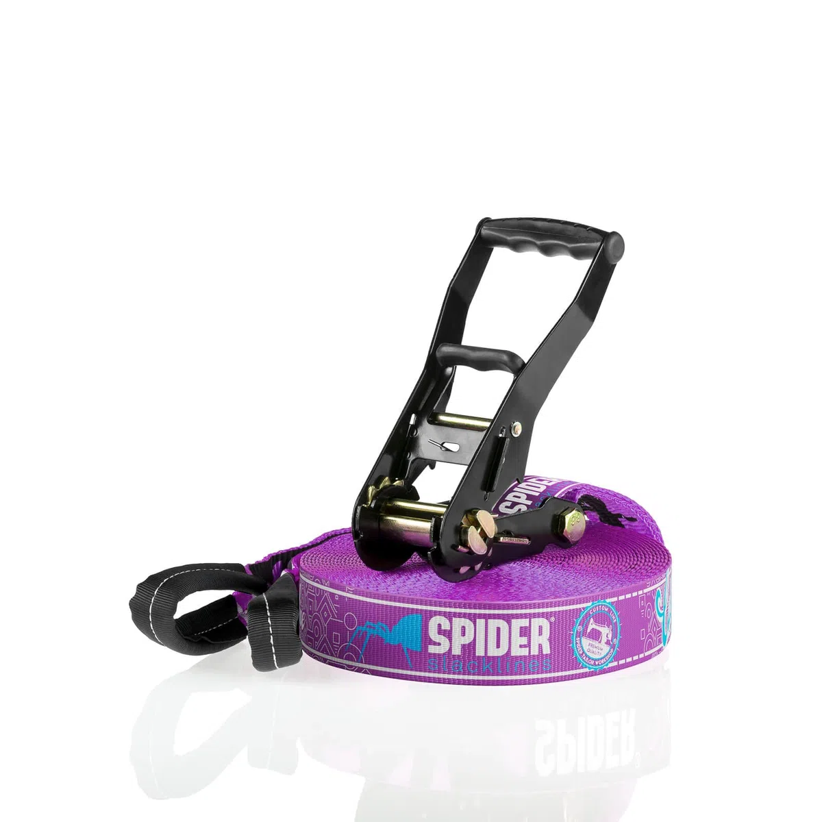 TKSA2 - Kit Slackline adulti - Attrezzatura premium per slackliner esperti e principianti - Set completo con fettuccia da 20m e cricchetto