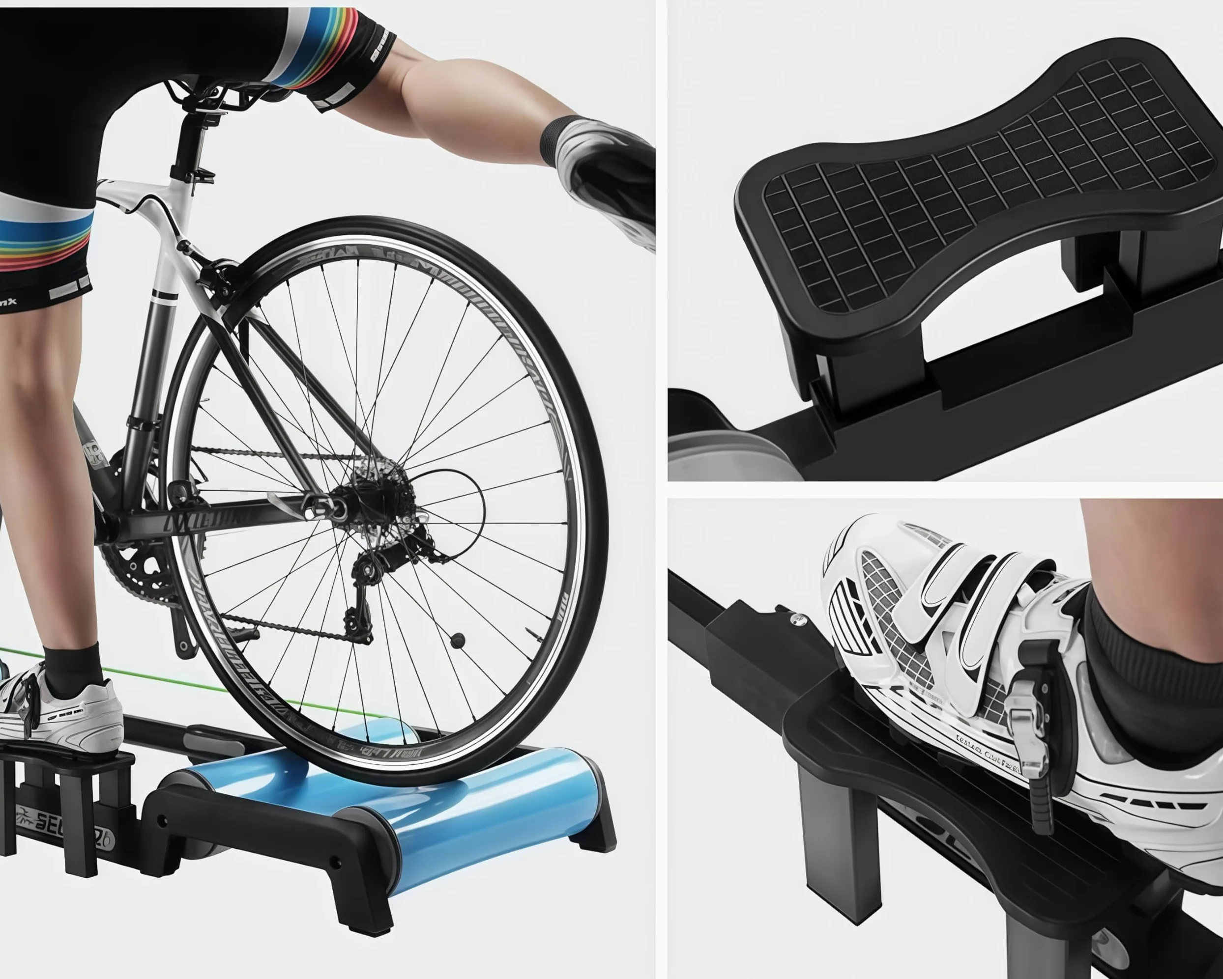 Rulli pieghevoli per bicicletta, con staffa per allenamento e resistenza, per mountain bike, bici da strada, bici da strada