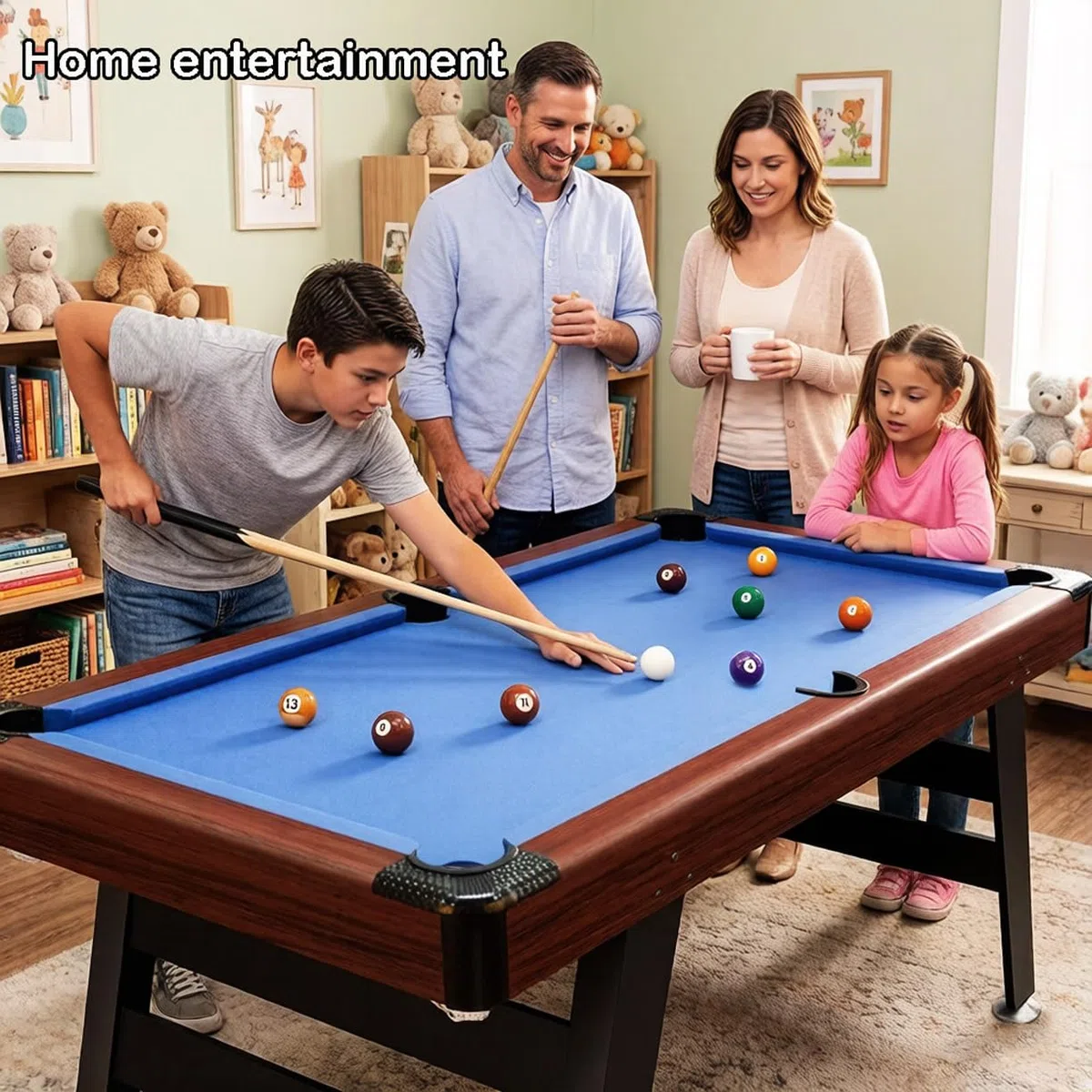 OYE Tavolo pieghevole da biliardo 5FT 6FT con accessori - biliardo tavolo da biliardo per piscina