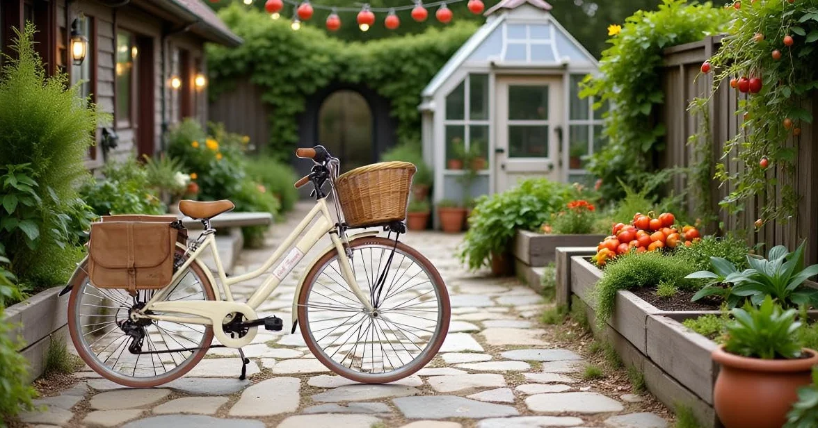 Cicli Tessari - bicicletta donna bici da città city bike da passeggio 28'' con cambio vintage retro' cesto in vimini borse laterali
