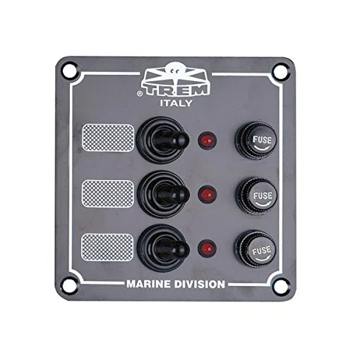 TREM Pannello Elettrico Serie Marine con interruttori stagni e spie Luminose