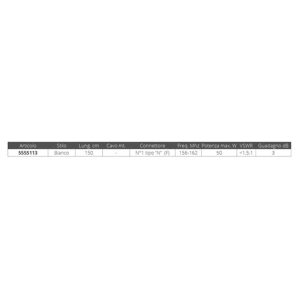 Scout KS-50 antenna VHF nautica 1.50 mt removibile