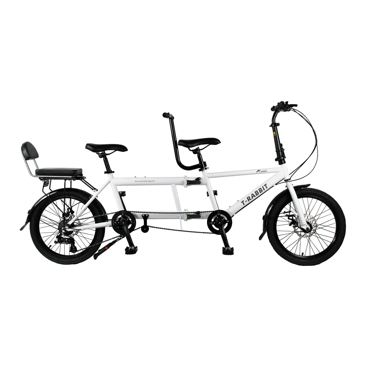 Bicicletta tandem, bicicletta pieghevole per tre persone, materiale in acciaio ad alto tenore di carbonio, resistente alla ruggine e durevole