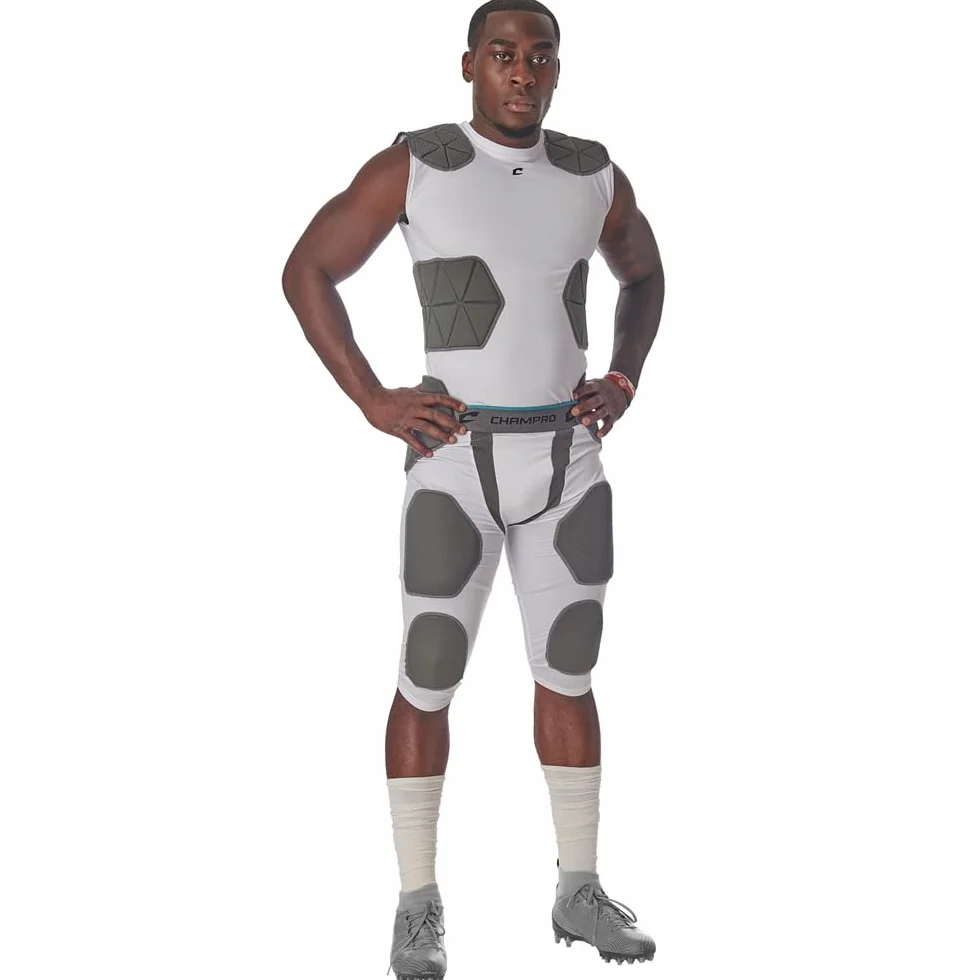 Champro Man-up-Cintura da Calcio A Compressione con 7 Cuscinetti, Unisex Adulto