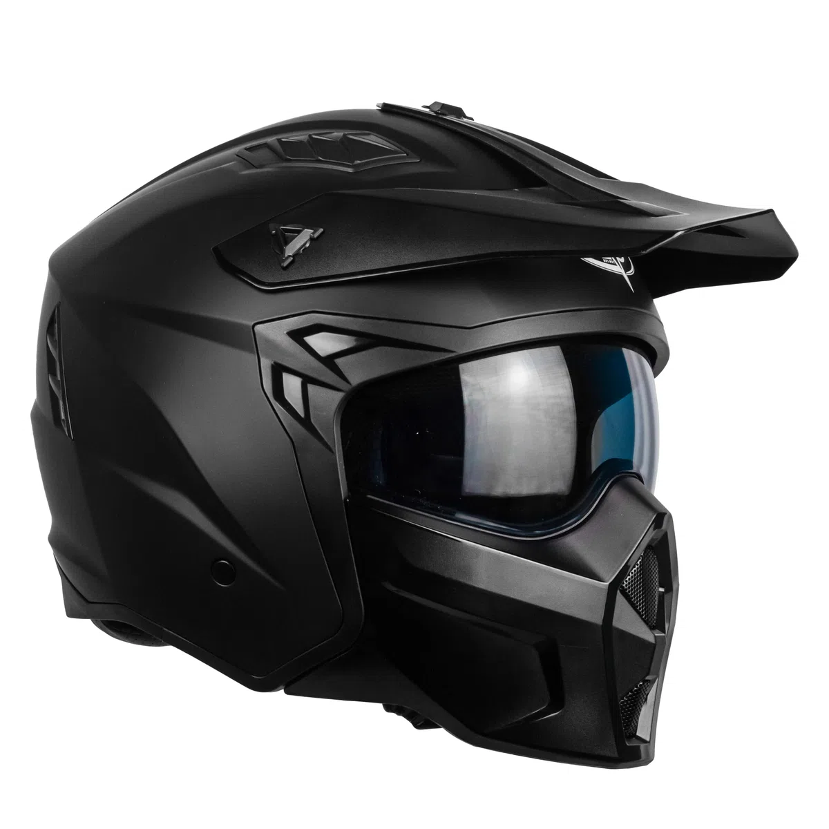 One by Camamoto | Casco Scooter e Moto, Track Jet, Nero Opaco, Integrale con Mentoniera Estraibile, Omologato ECE R22-06, Taglia XXL (61 cm)