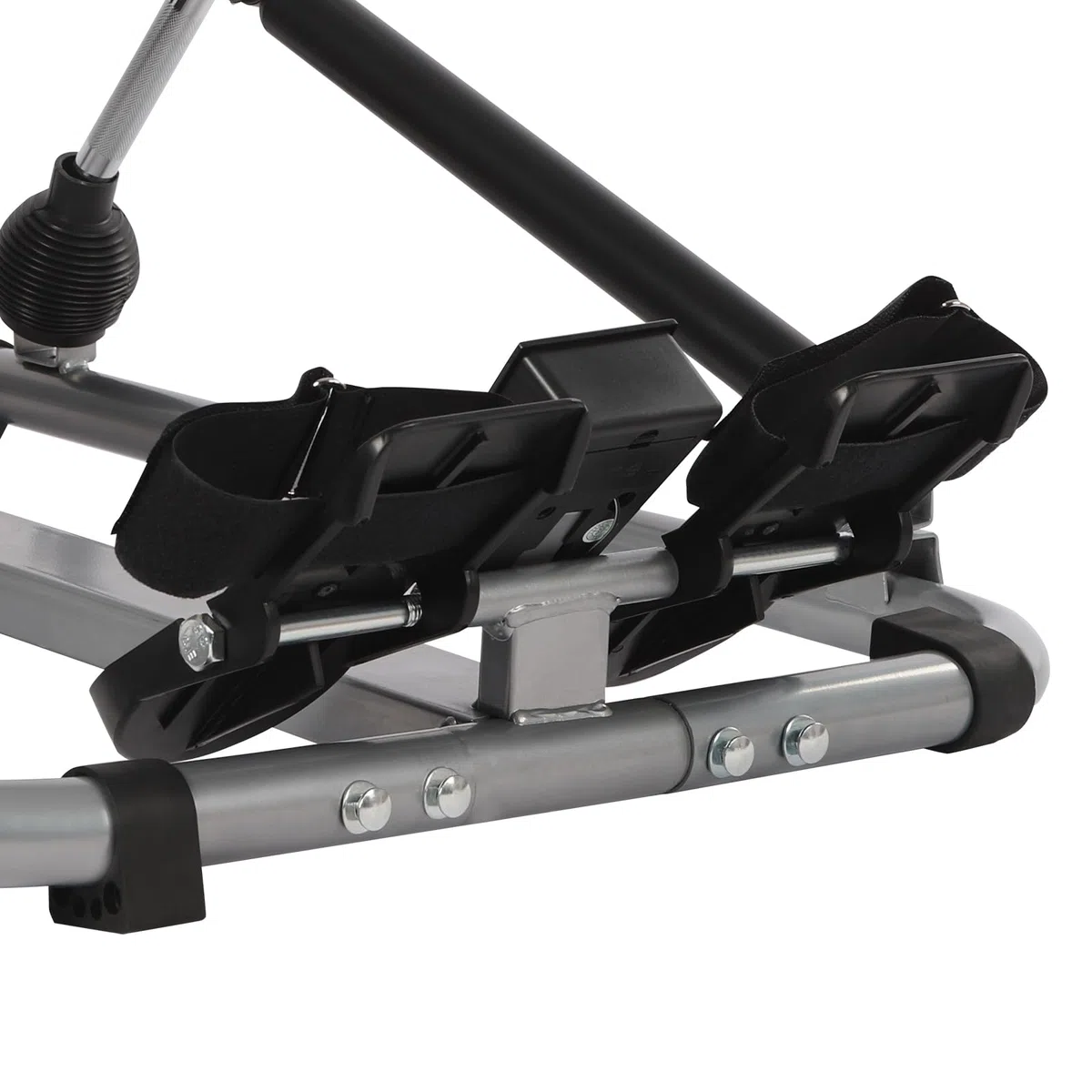 Vogatore idraulico, completamente mobile, regolabile, con resistenza a gradini da 15 a 55 kg, sedile morbido e monitor LCD e guida lunga da 45 pollici per esercizi cardio(scuro)