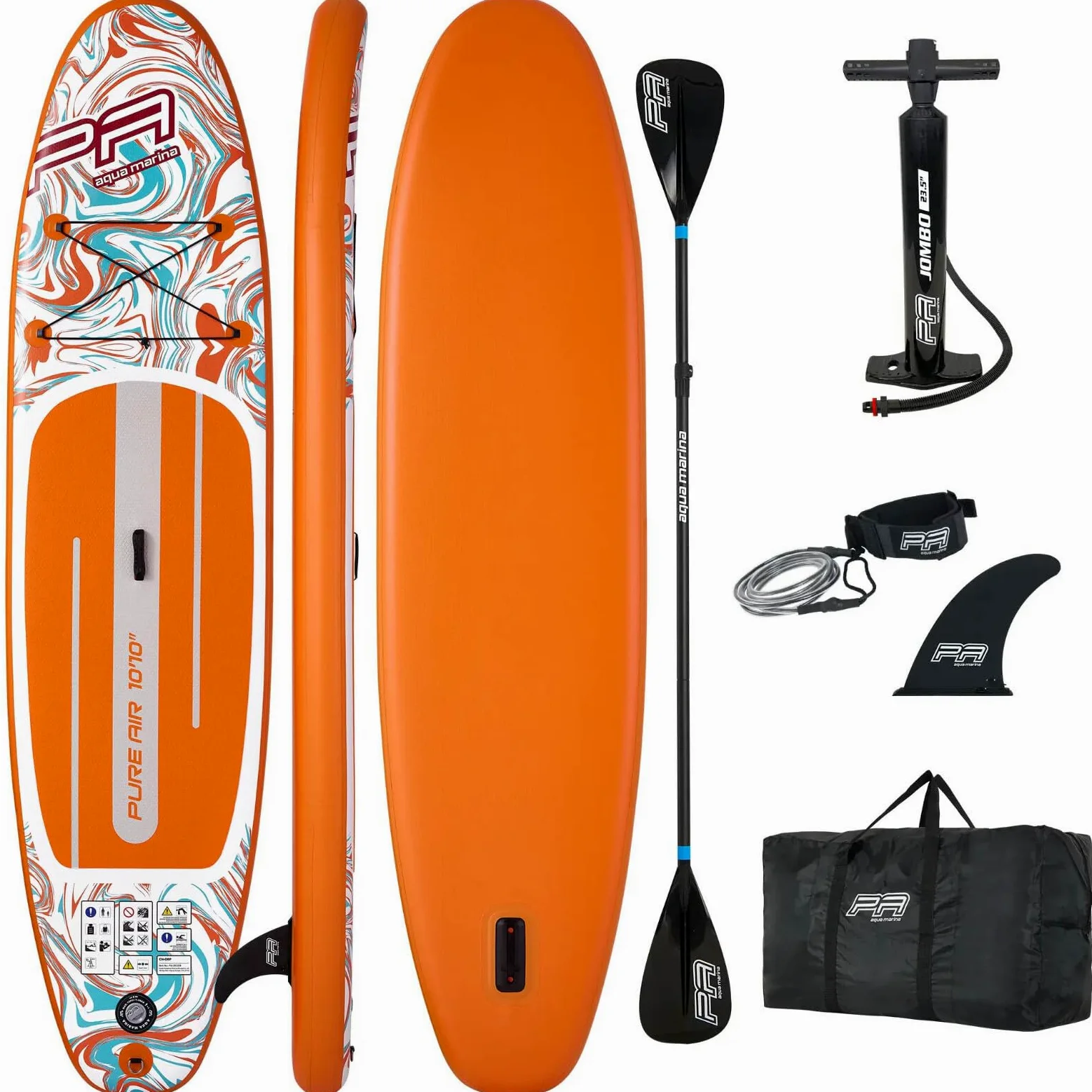 Aqua Marina Pure Air Coast 10'10 SUP Board gonfiabile Stand Up Paddle Set 330 x 82 x 15 cm