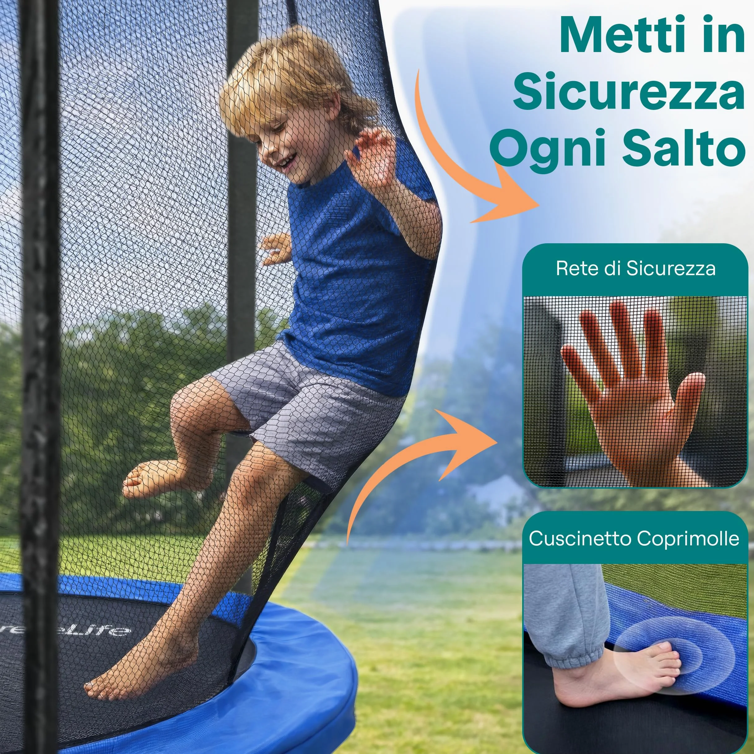 SereneLife Trampolino Elastico per Bambini, Tappeto Elastico Bambini, Robusto, Stabile, Adatto Esterno e Interno