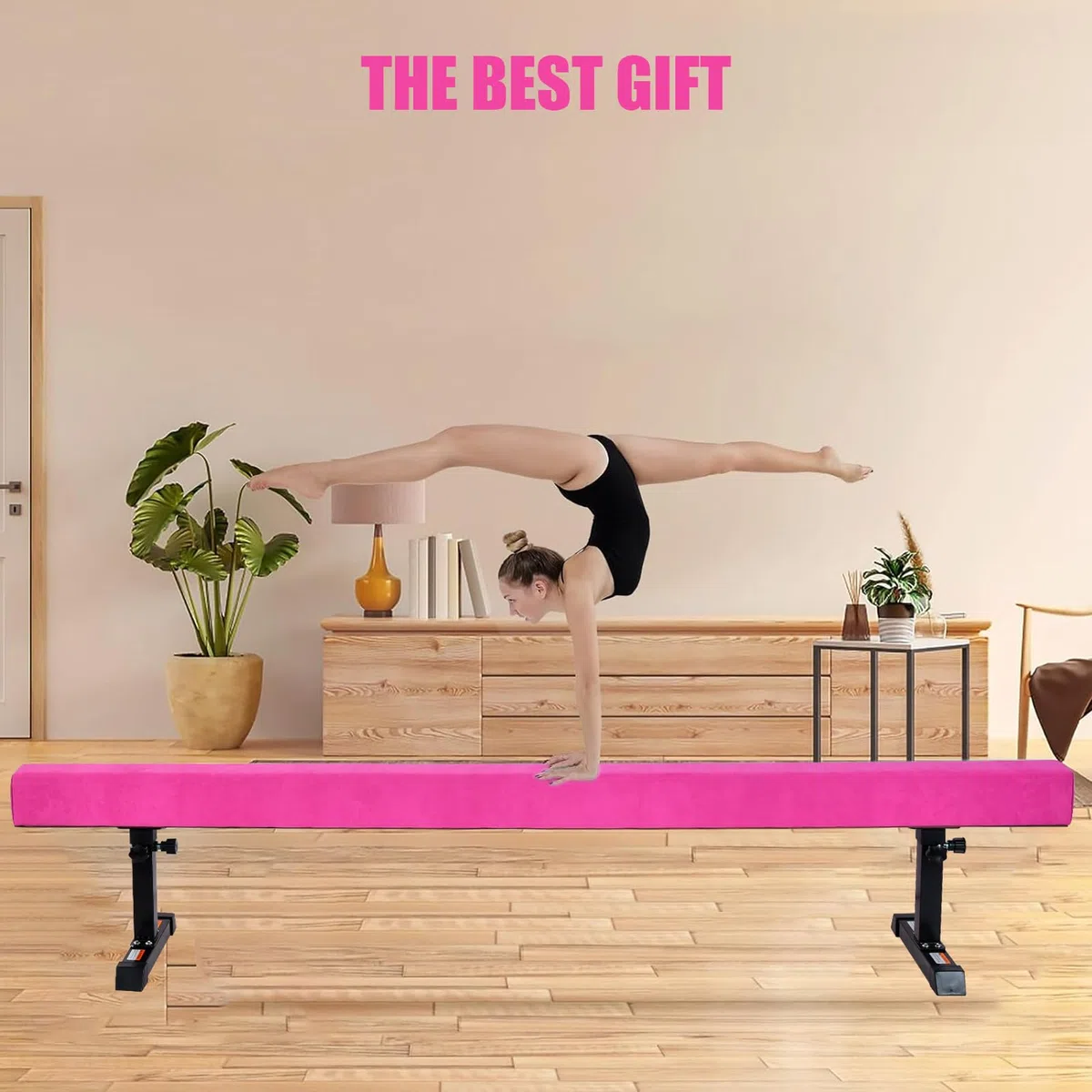 Trave Di Equilibrio Per Bambini, Trave Di Equilibrio Per La Casa, Trave Di Equilibrio Regolabile In Altezza, Trave Di Equilibrio Per Ginnastica 180 Cm, Regolabile In 5 Altezze