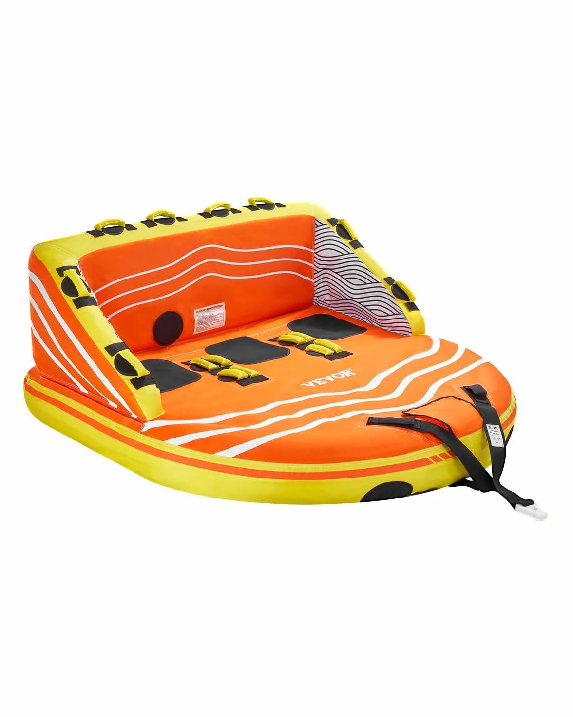 VEVOR Tubo Trainabile per Barche Capienza ca. 1-3 Persone Tappetino Gonfiabile per Barche attività Acquatiche Carico Max. 231 kg, Tubo Trainabile per Sport Acquatici Gommone Gonfiabile Feste Nautica
