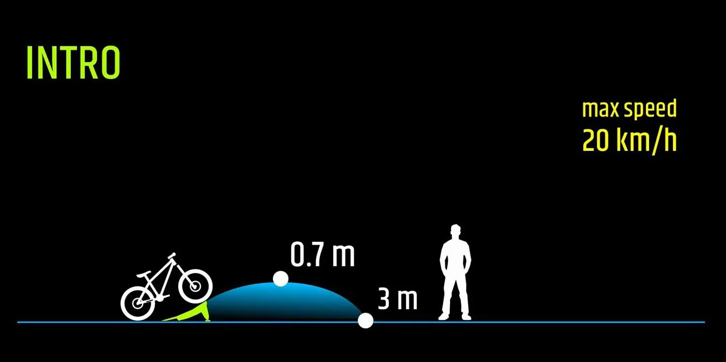 MTB Hopper Intro - Rampa di salto portatile per scooter, skateboard, BMX
