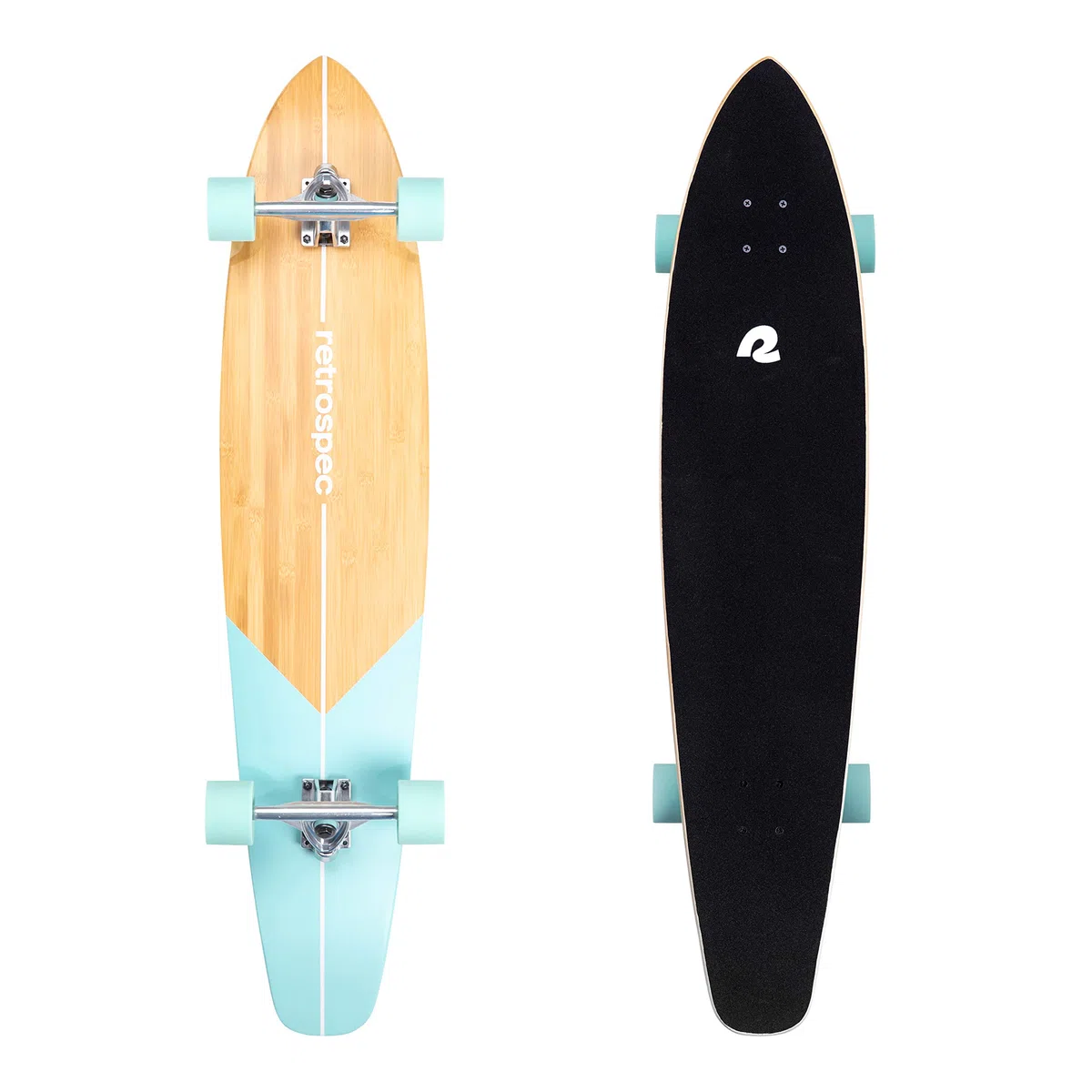 Retrospec Zed Longboard Pintail - Skateboard lungo in bambù