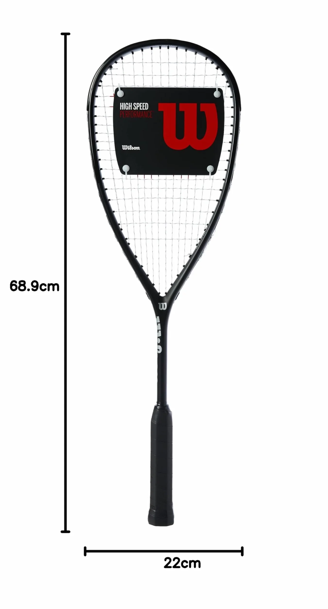 Wilson Squash Racchetta Pro Staff Team, Unisex, Manico Pesante, Nero, WR031010H0