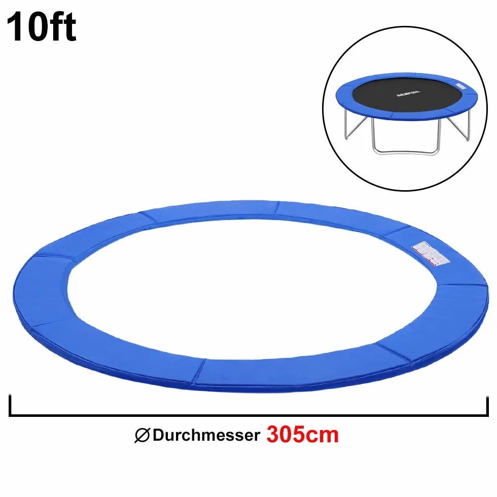 UISEBRT Copertura per trampolino, Ø 244 cm, 305 cm, 366 cm, copertura piuma, resistente ai raggi UV, antistrappo, accessorio per trampolino, colore blu
