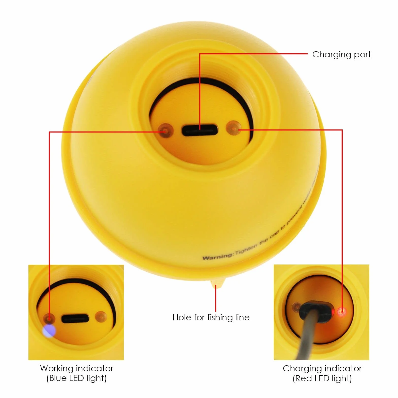 155 piedi Sensore Sonar Wireless Finder Portatile Sensore di Pesce Rilevamento Profondità Ricaricabile Accessori Pesca Kayak Barca Pesca Pesca Pesca Mare Ghiaccio