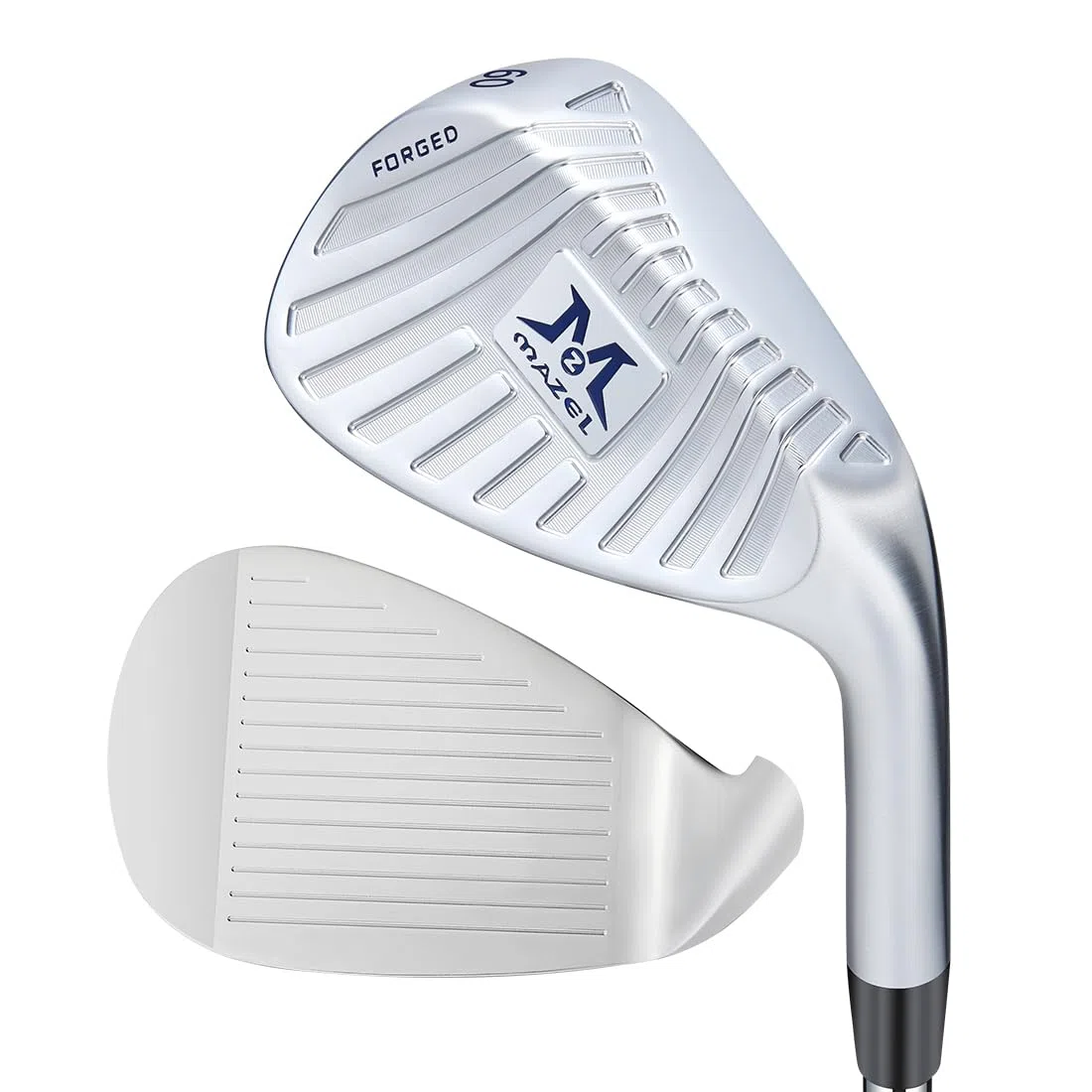 MAZEL Cunei da golf forgiati 48 50 52 54 56 58 60 gradi Sand Wedge Golf Club per uomo singolo mano destra, albero in acciaio suola larga scanalature fresate CNC per più backspin