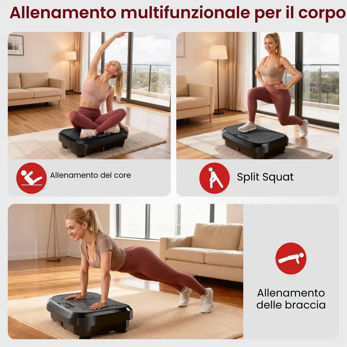 MOMODA 2026 Plateforma di Vibrazione Macchina per Esercizi, 120 livelli di velocità regolabili, Vibratore per il corpo intero per perdita di peso & bruciazione di grasso, Unisex