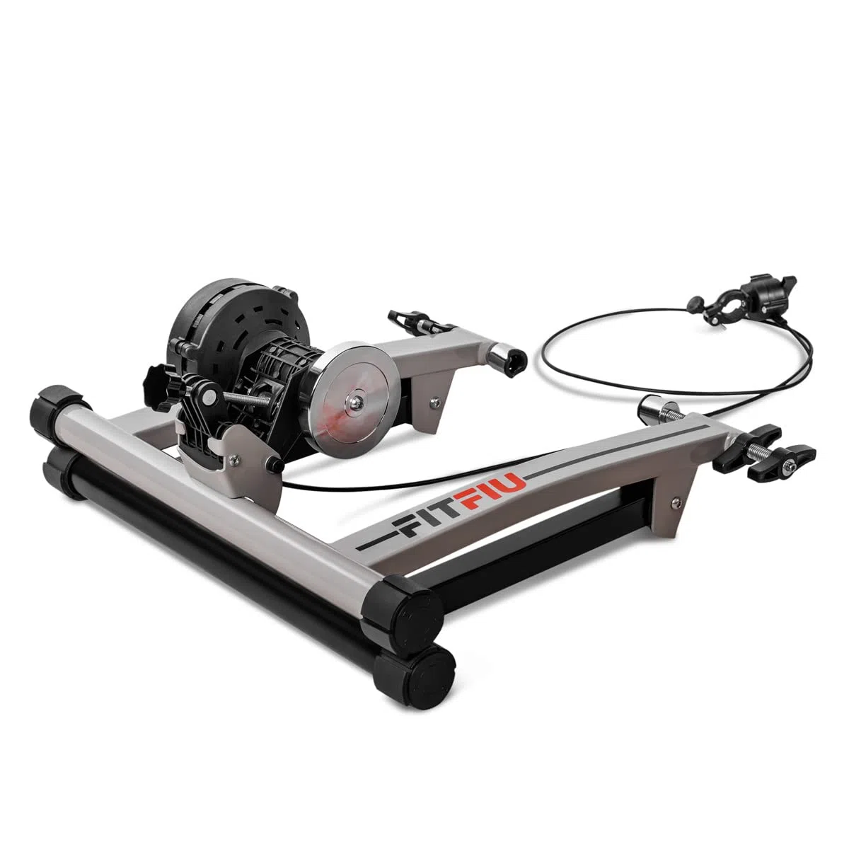 Fitfiu Fitness ROB-15 - Bike Trainer Pieghevole per Allenamento Indoor, con regolatore di Resistenza a 6 Livelli e Supporto per Ruote, Bike Trainer Compatibile con Ruote da 26" a 29''