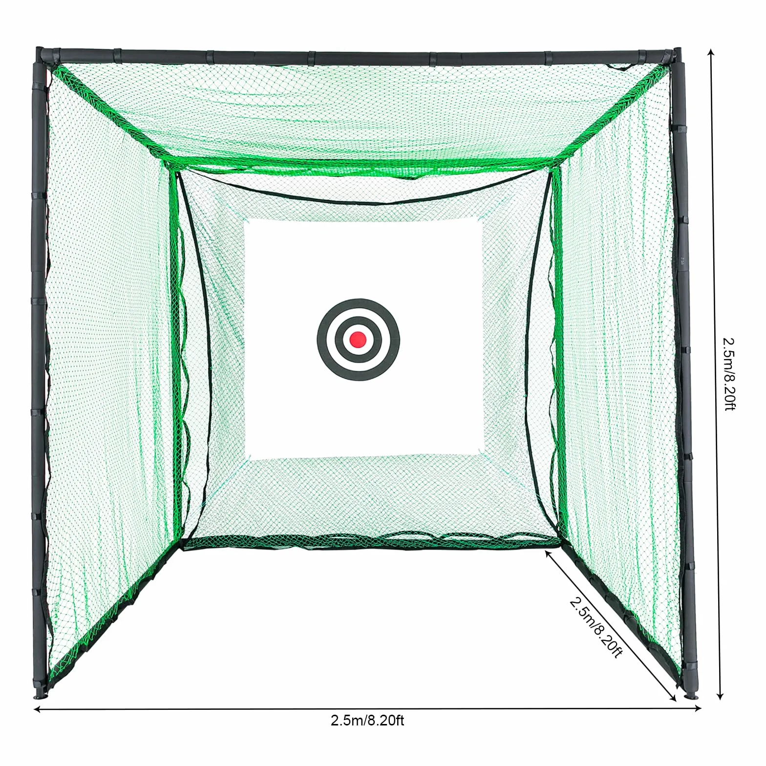 Rete da golf da 2,5 m, per praticare golf, sistema a rete per interni ed esterni, cortile, guida, pratica di colpire