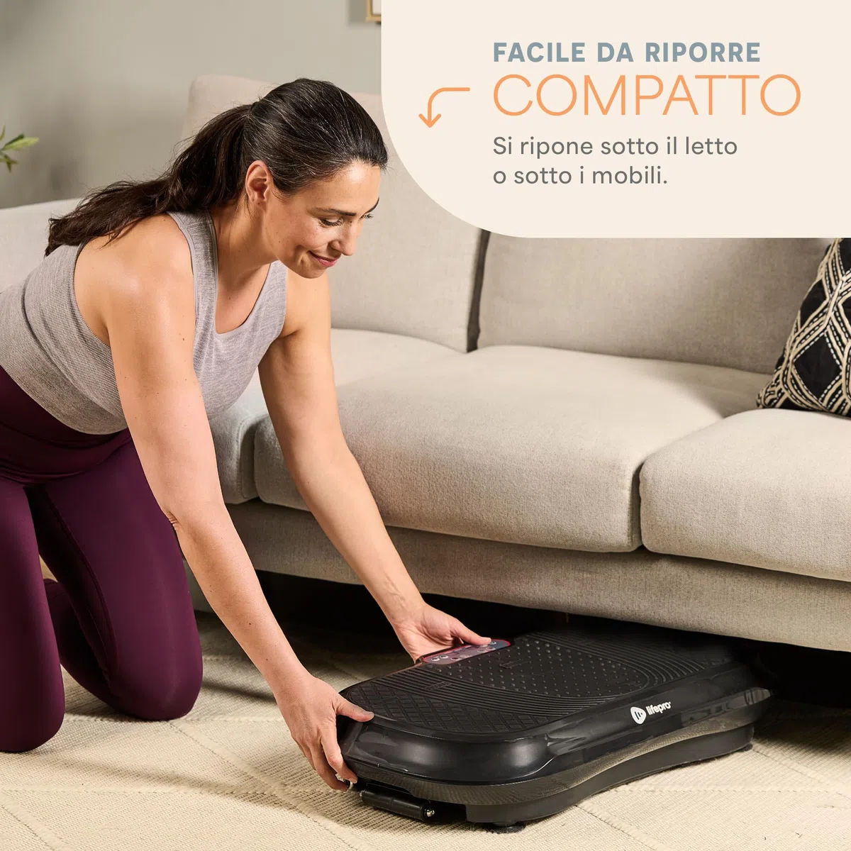 LifePro Waver Pedana Vibrante Dimagrante Per Drenaggio Linfatico E Attivazione Muscolare, Pedana Vibrante Per Allenamento Completo Con 2 Loop Band, 4 Bande Elastiche E Telecomando