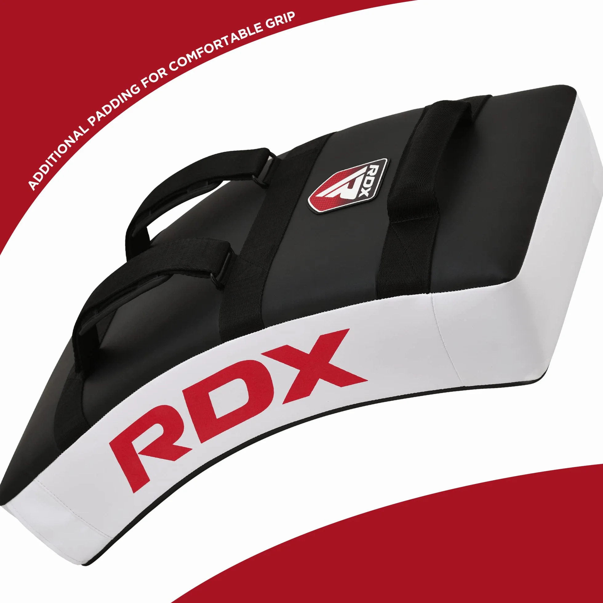 RDX Colpitori in MMA Curvo Scudo per Sciopero Boxe Maya Hide Arti Marziali Boxe Kick Pad Thai Pao Allenamento Target Pads per Karate, Kick Shield, Taekwondo (è Venduto Come Singolo Elemento)