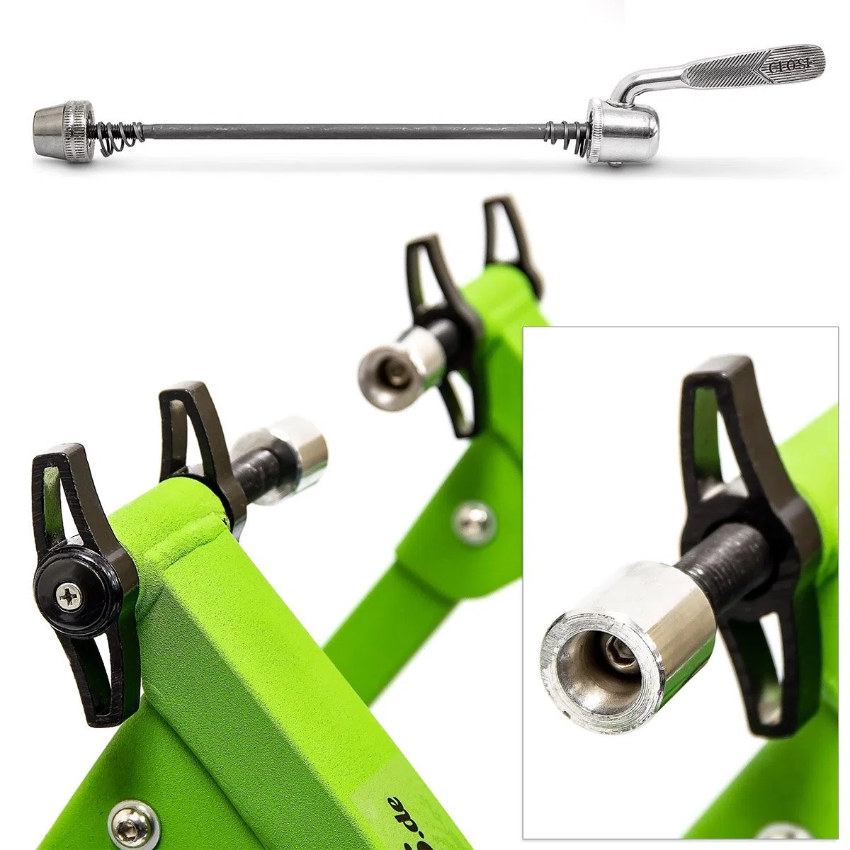 Relaxdays Rullo per Bicicletta - Relaxdays Trainer Pieghevole Bicicletta 6 velocità, Cerchi da 26-28, Blu e Verde Unisex Adulto