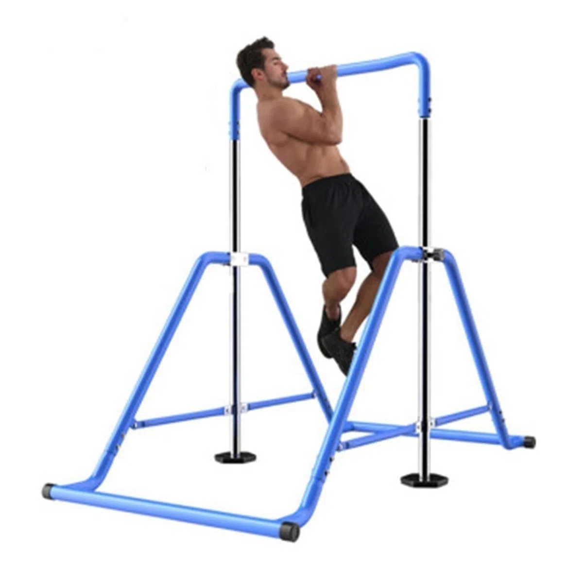 Gymnastic Kip Bars Folding Horizontal Bar Practice Bar Pull Up Bars for Home with Adjustable Height Training Bar for Kids And Adult 440lbs Capacity