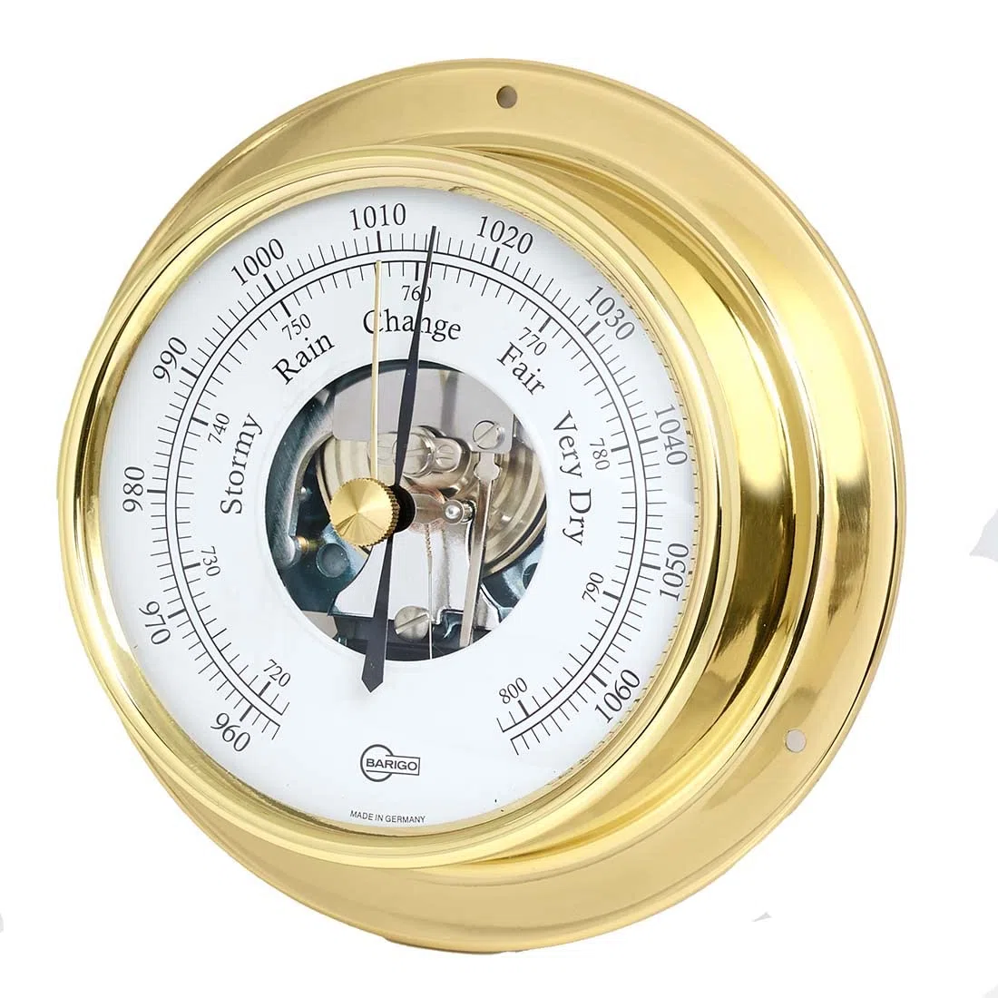 Barigo Marine Barometer Tempo Brass