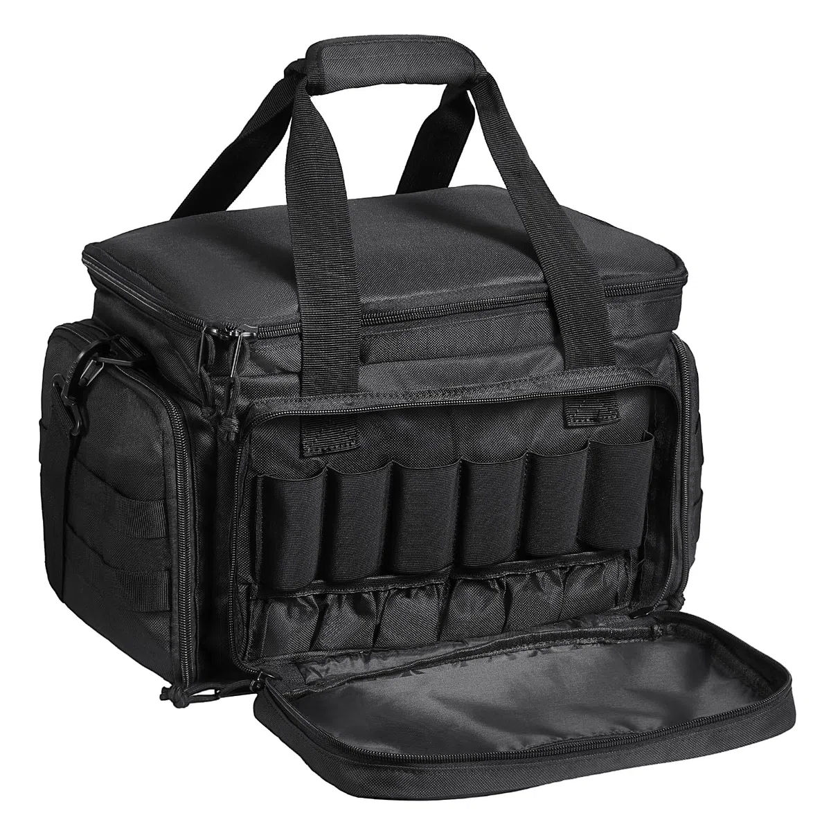 VEVOR Custodia Morbida per Pistola Capienza 4 pistole, Custodia Borsa per Pistola con 3 Pannelli Rimovibili 6 Caricatori, Custodia per Armi da Fuoco, Borsa per Pistola di Caccia all'Aperto