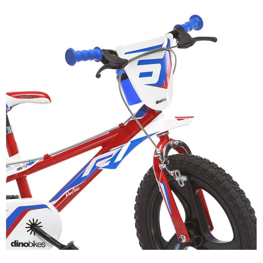 Bici Bicicletta Bambino 16 Pollici 2 Freni al Manubrio Rosso Bianco Blu