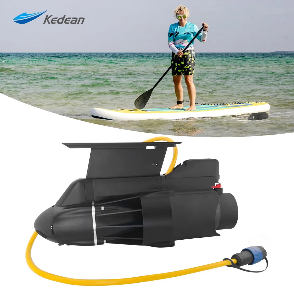 Elica elettrica direzionale SUP per barca da pesca, motore da 360 W, 8 km/h, elica subacquea per paddle board e kayak(Senza Batteria)