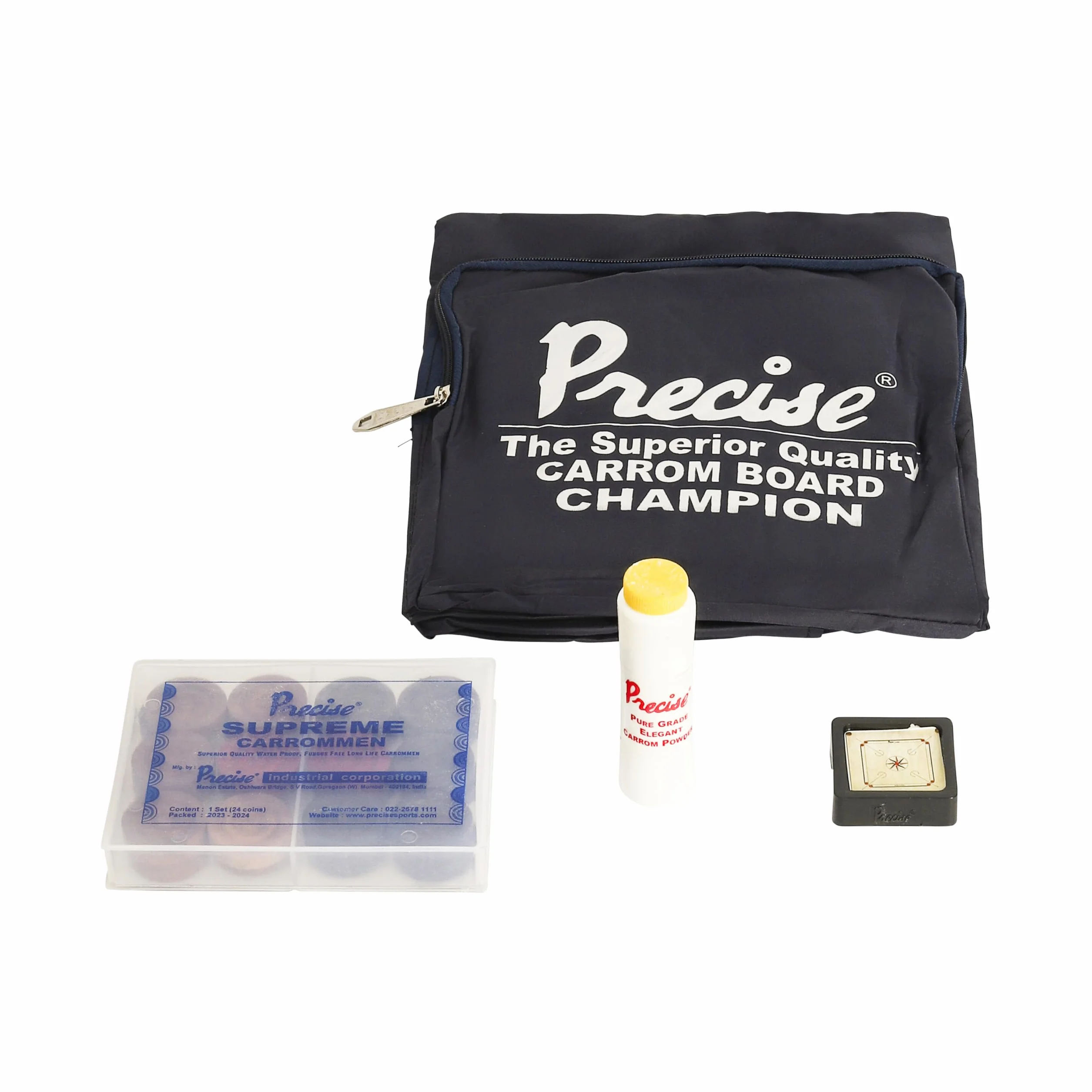 Precise Champion Profi Carrom - Ama-12 mm - 16 kg Torneo Board - India - Completo