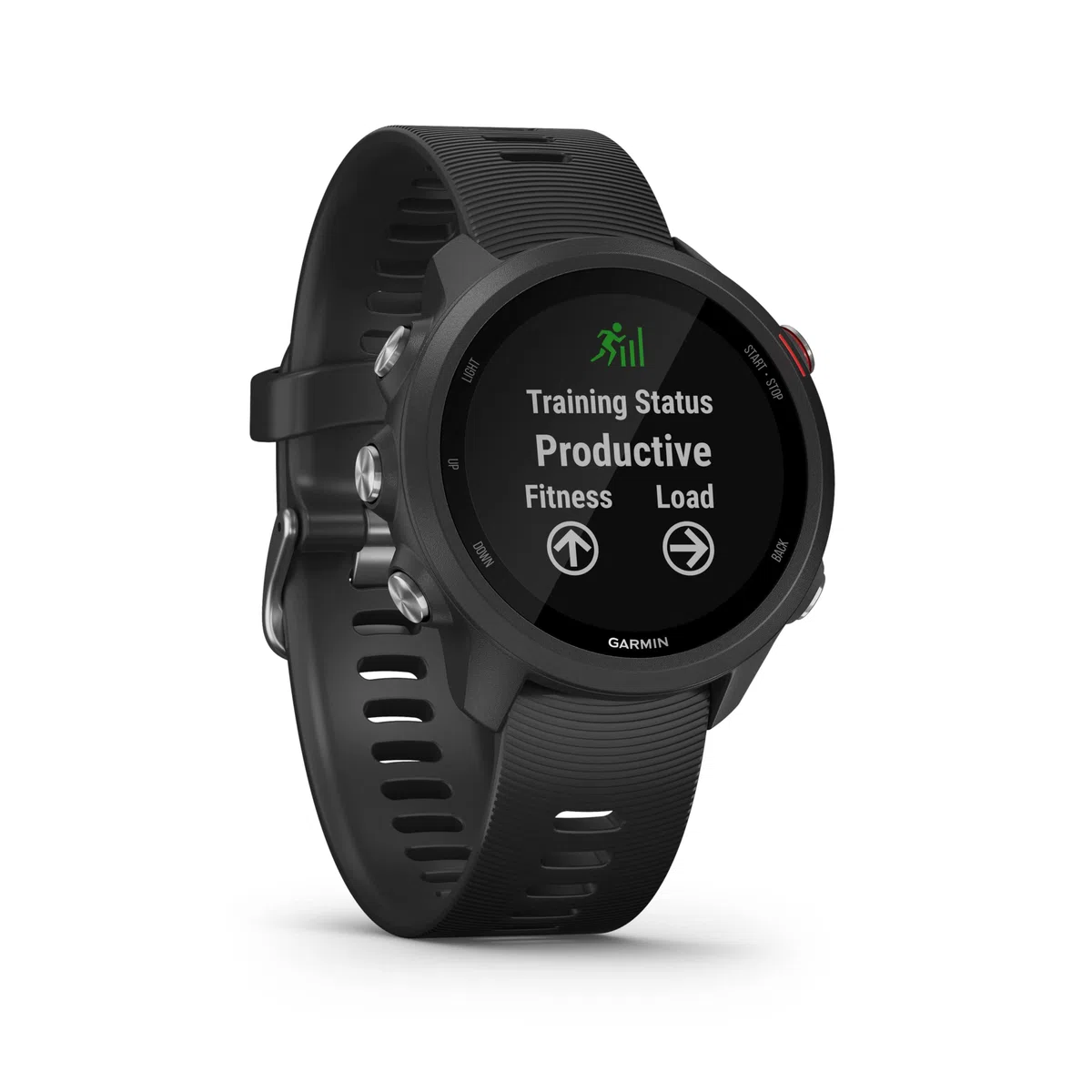 Garmin Forerunner 245 Music, GPS per la corsa, Memoria per musica, Distanza, Passo, Cardio, VO2max, Piani gratuiti per 5K, 10K e mezza, Tempi di recupero, Smartwatch (Black) (Ricondizionato)