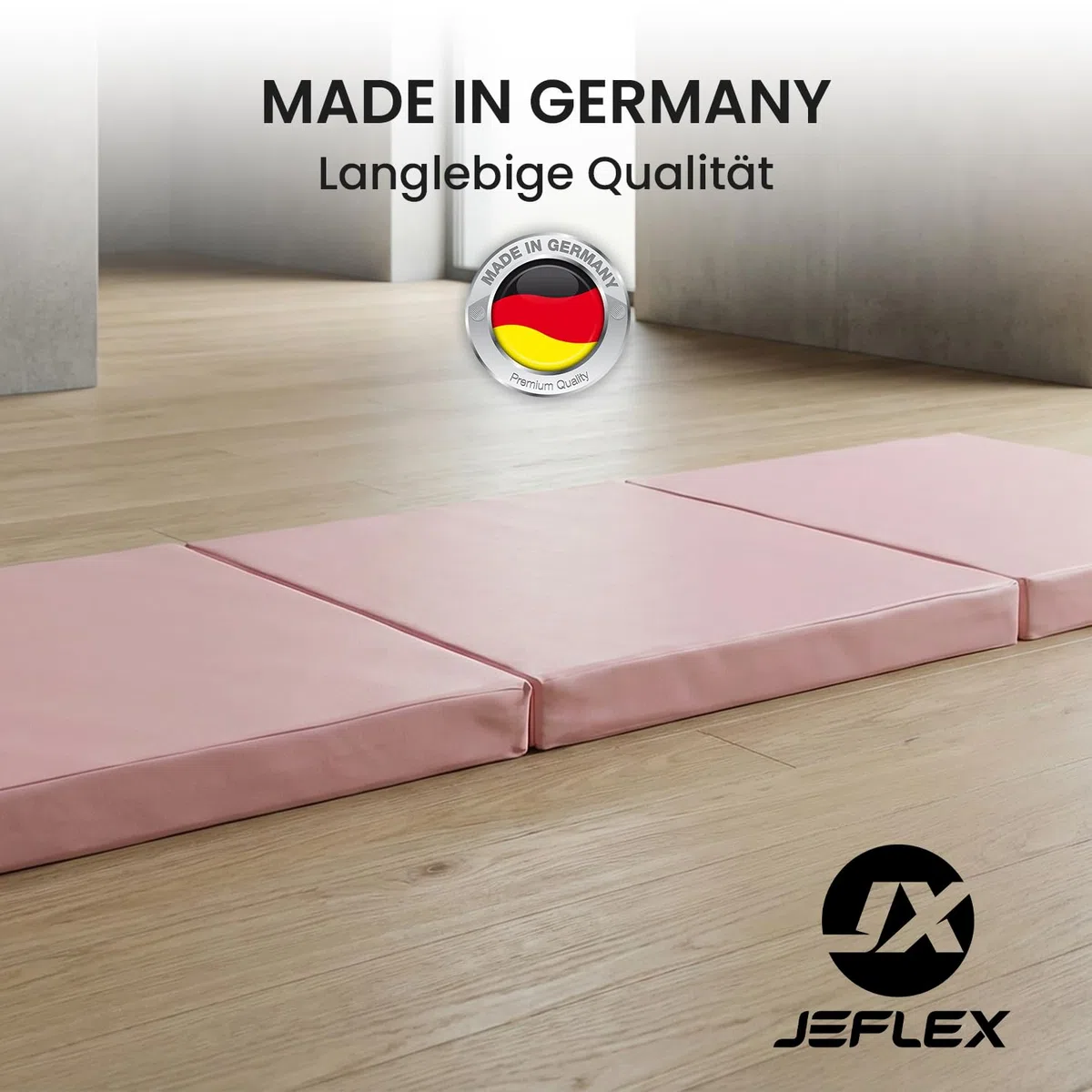 Jeflex - Tappetino pieghevole per pavimenti morbidi, 180 x 60 x 6 cm, prodotto in Germania/tappetino da ginnastica/fitness salvaspazio/tappetino da gioco per cameretta dei bambini