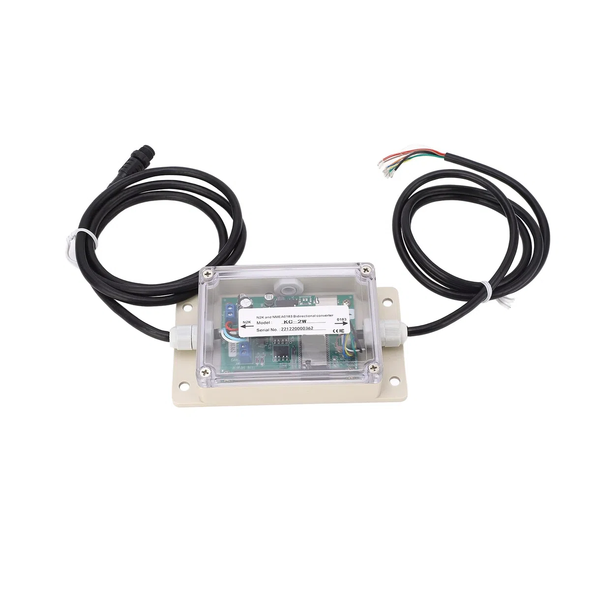 Bewinner Convertitore Bidirezionale KC-2W da NMEA 2000 a NMEA 0183, Impermeabile IPX67, 9-30 V, con WiFi, Connettore M12, Plug and Play per la Navigazione Marittima