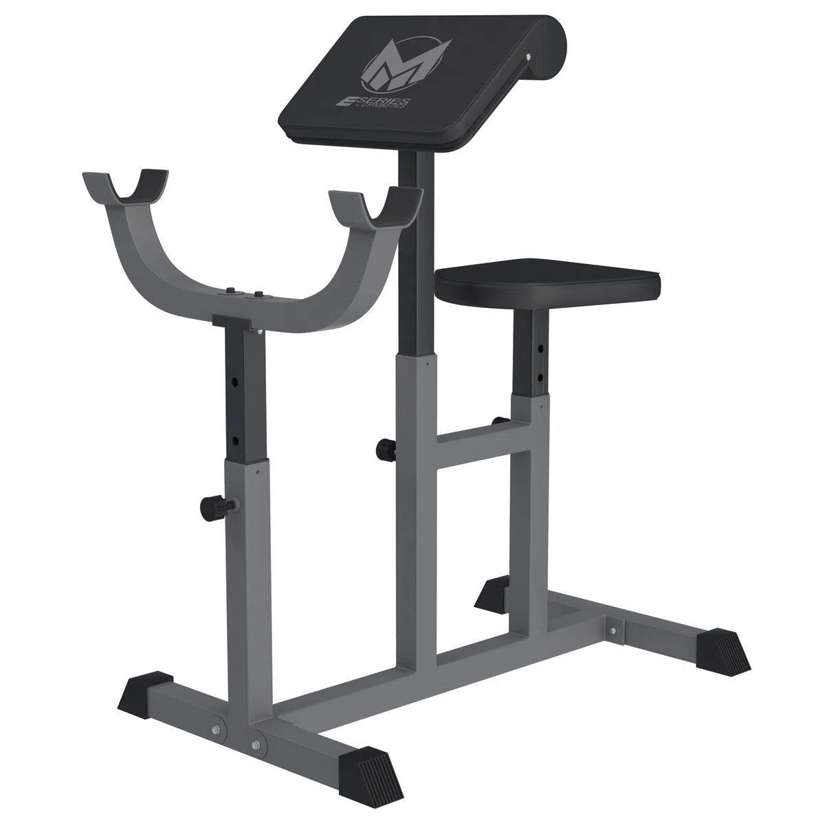 GYRONETICS® Panca per Bicipiti - Supporto Bilanciere, Altezza e Sedile Braccia Regolabile, con Curl Pult, Carico Max 150 kg - Panca Pesi, Scottbank Palestra, Fitness, Casa, Allenamento