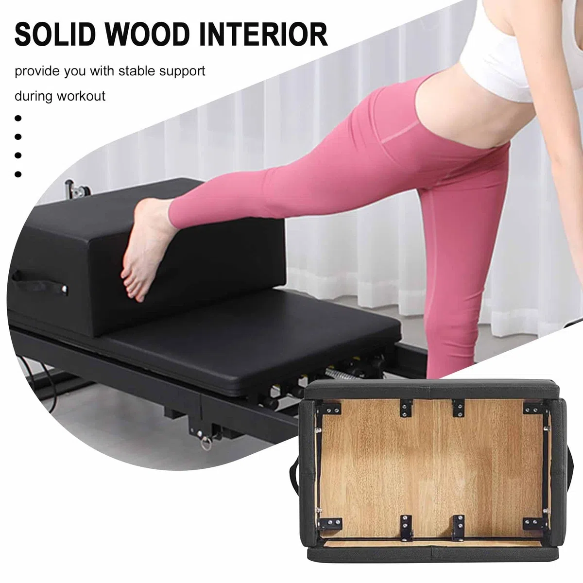 Scatola da seduti per Pilates Reformer di Box Pilates Reformer per Palestra Domestica Uso Professionale in Studio per Esercizi di Pilates
