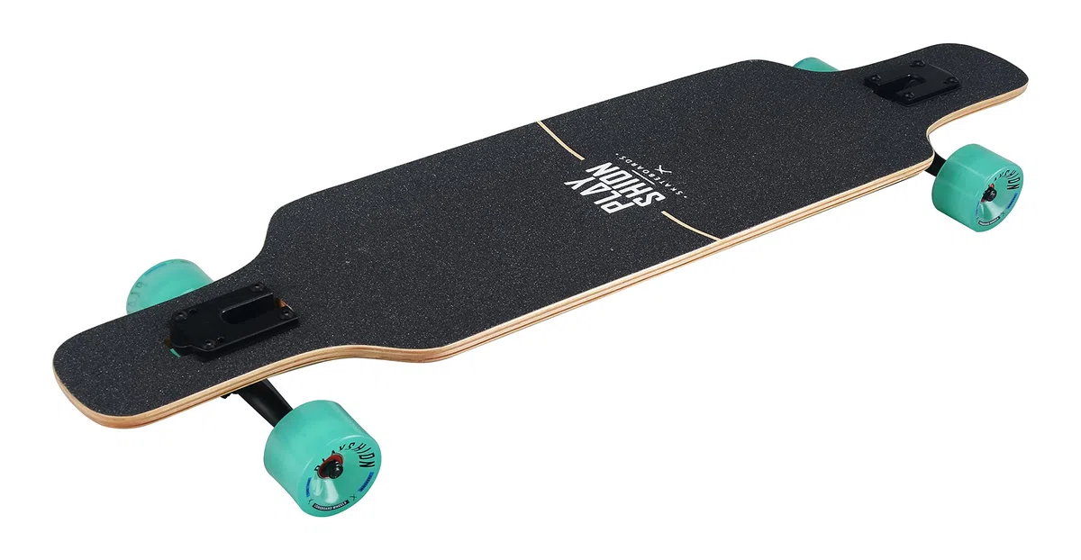 Playshion 39" Longboard, Drop-Through Freestyle Skateboard Cruiser