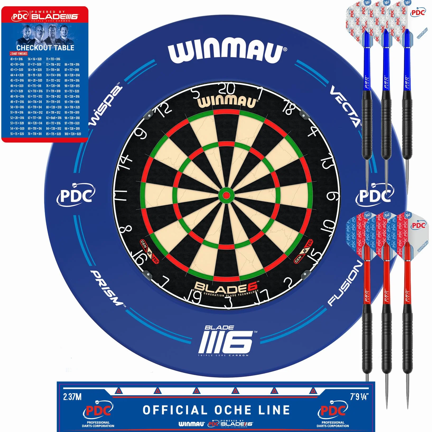Winmau Blade 6 - Bersaglio professionale con setole - Specifiche ufficiali del torneo